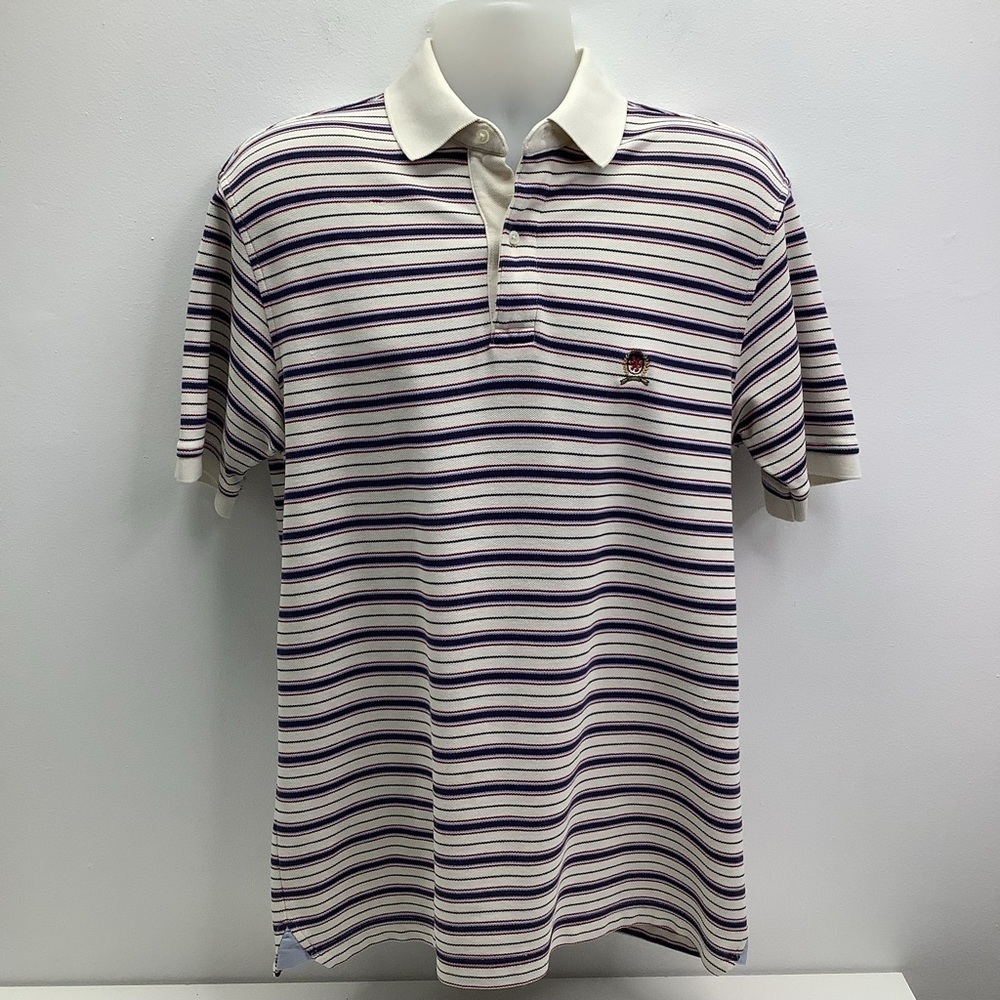 Tommy Hilfiger Mens Striped Polo Size Medium (Preowned)